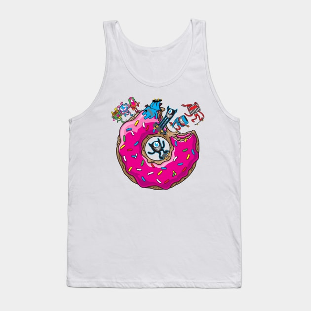 Skate Donut Tank Top by Plushism